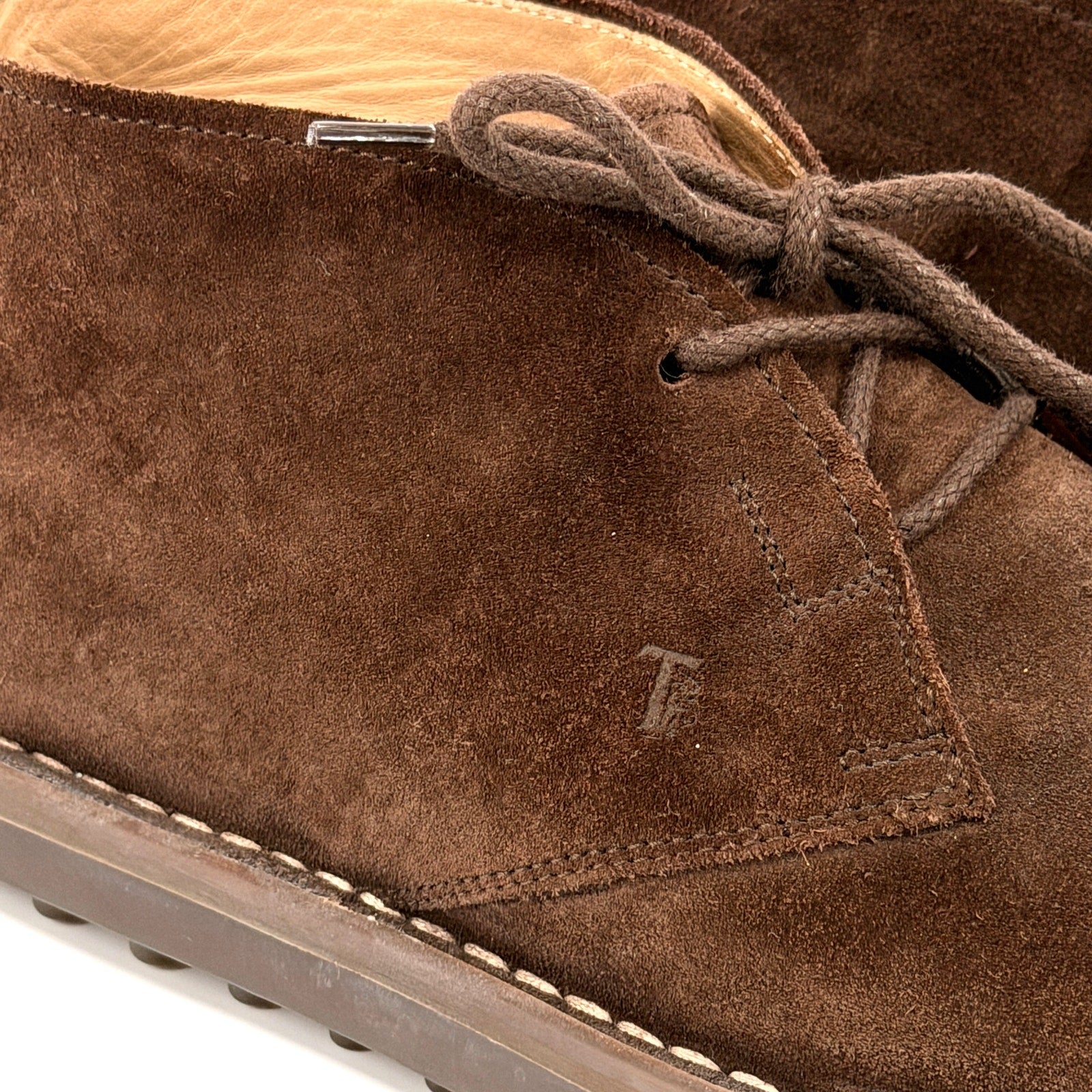 Tod’s Brown Suede Gommino Pebble Sole Chukka Desert Boots
