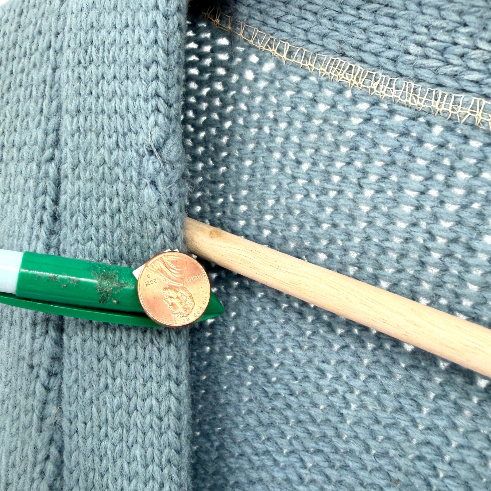 Vintage 70s Light Blue Varsity Letterman Cardigan Sweater