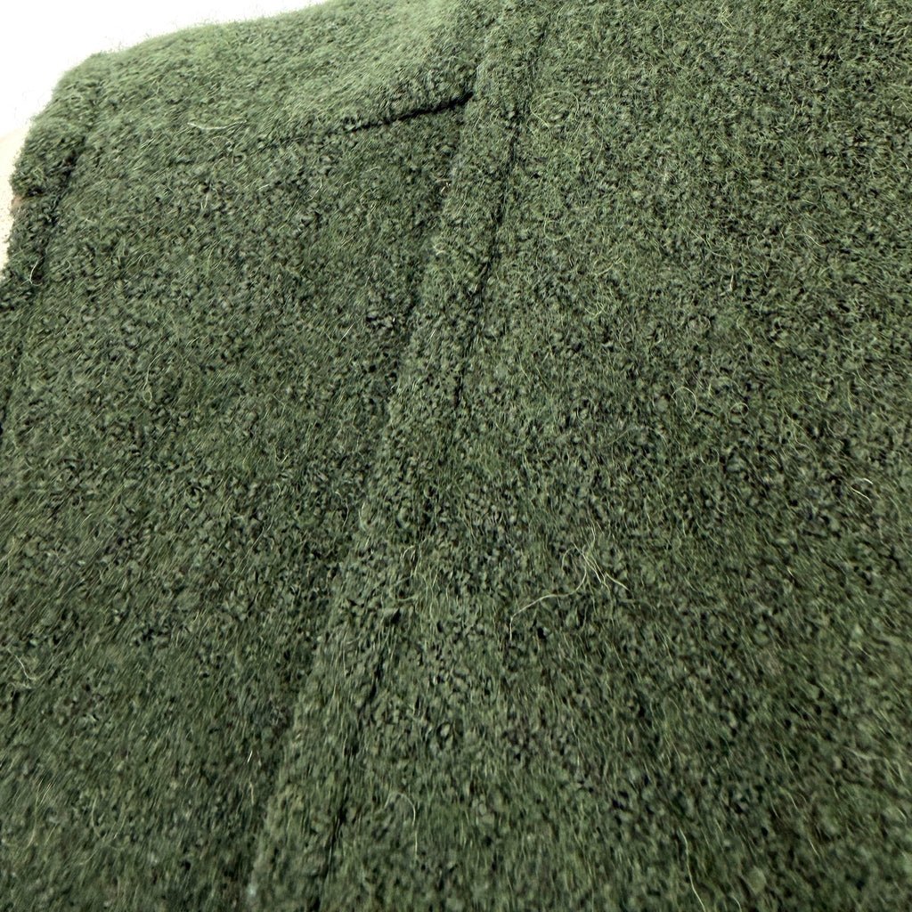 Tahari Forest Green Longline Open Front Duster Patch Pocket Vest