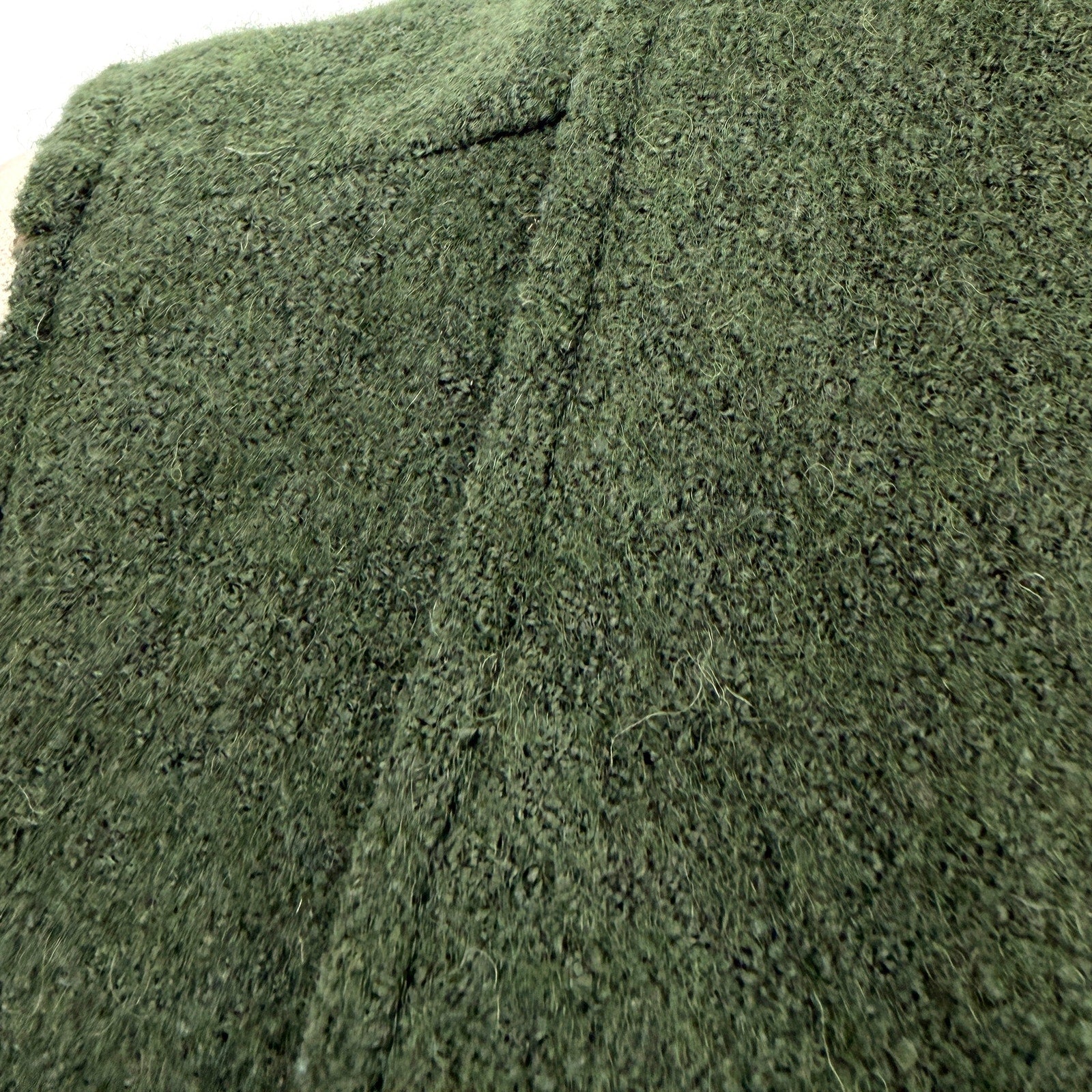Tahari Forest Green Longline Open Front Duster Patch Pocket Vest