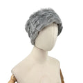 Vintage Y2K Grey Silver Tiered Cozy Ski Ear Warmer Headband