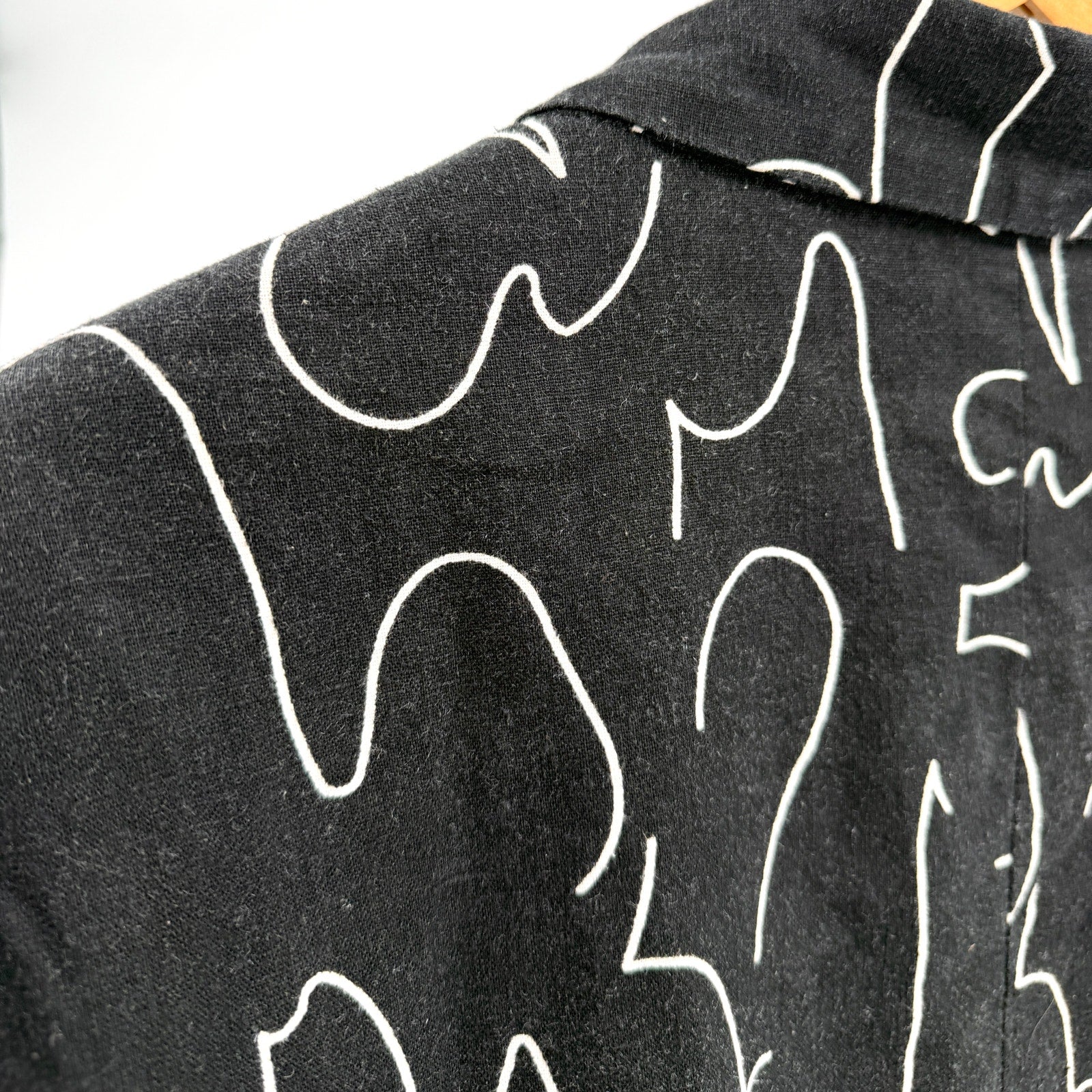 Vintage 90s JRT Black White Artistic Graphic Oversized Blazer Jacket