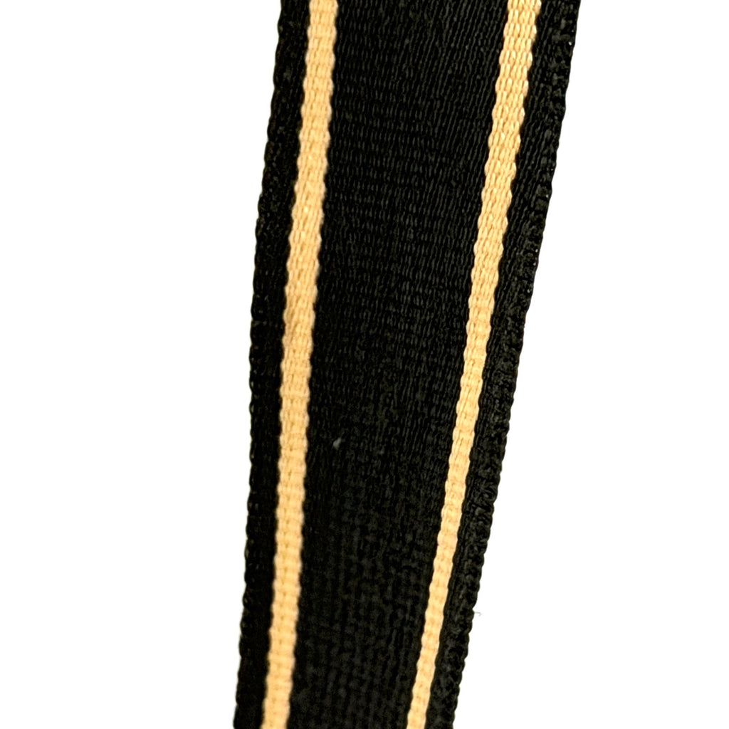 Lauren Ralph Lauren Black Nylon Striped Strap Mini Shoulder Bag