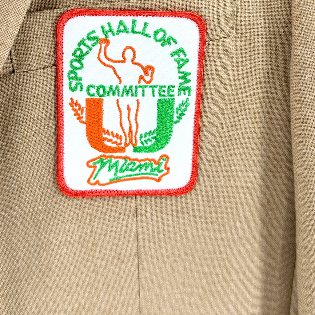 Vintage 80s Hardwick Beige Miami Sports Hall of Fame Committee Blazer Jacket