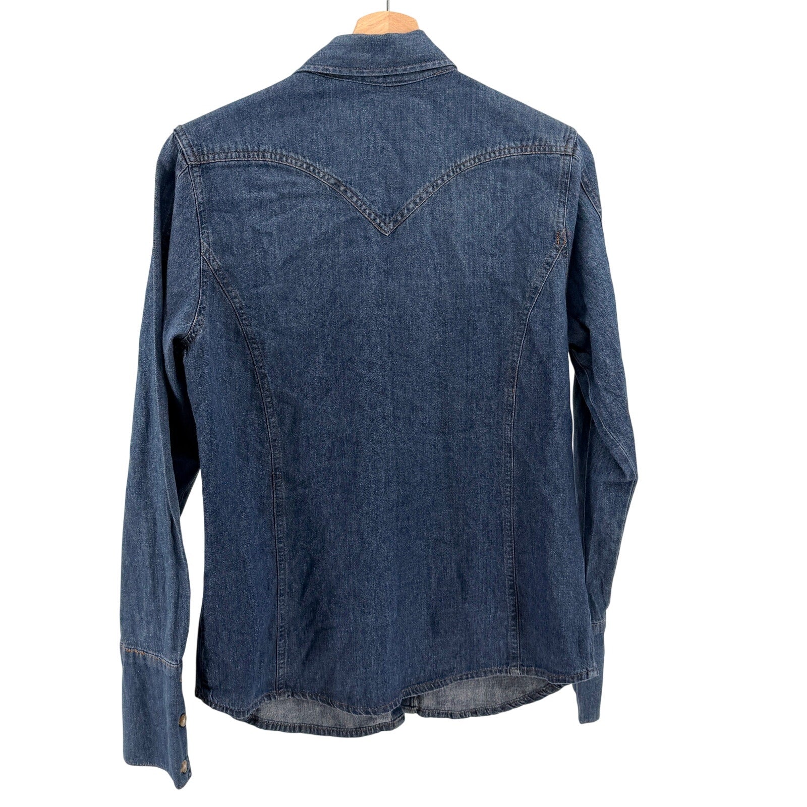 Levi’s Red Tab Blue 100% Cotton Denim Western Long Sleeve Shirt