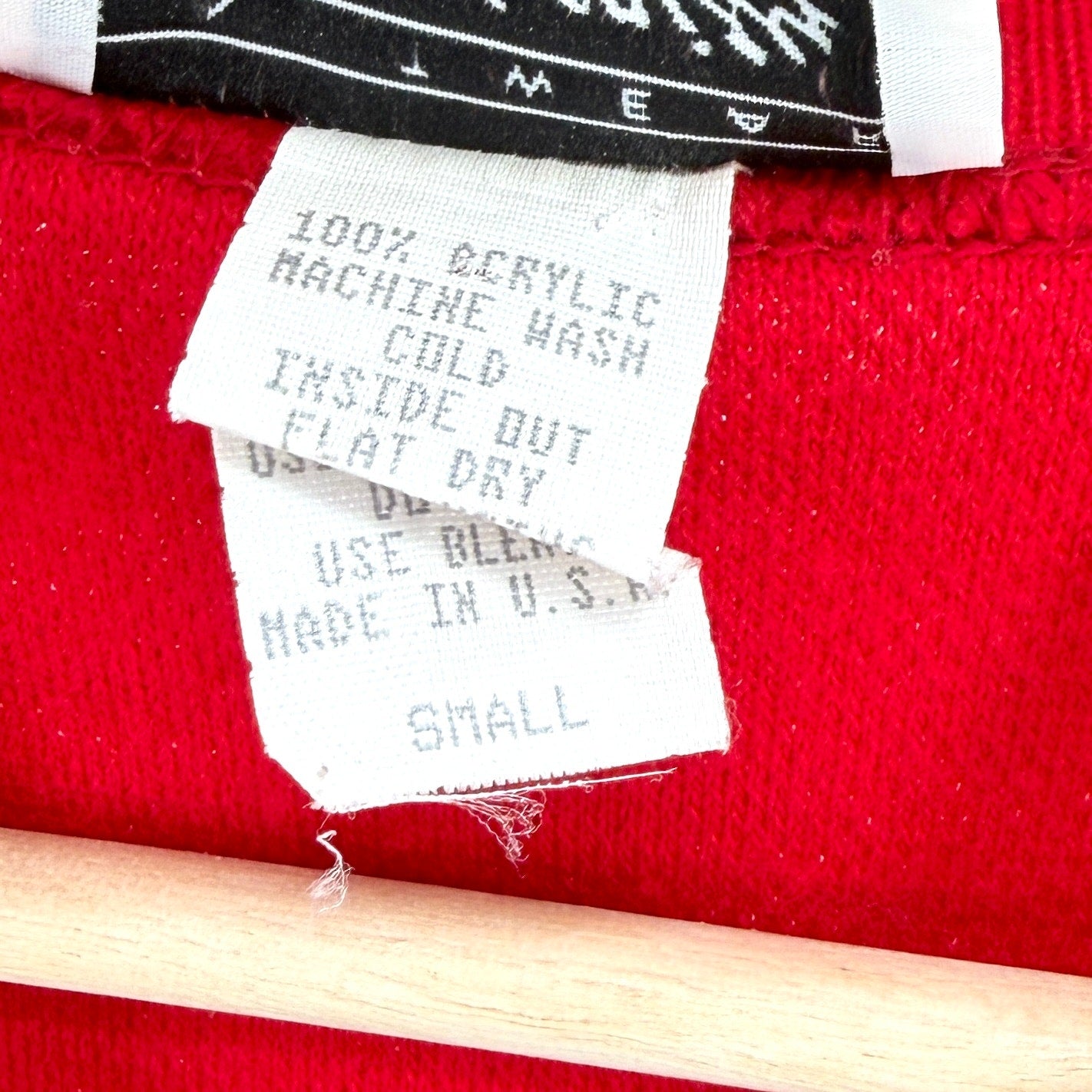 Vintage 90s Prosperity Red Navy White Flag Star Full Zip Cardigan
