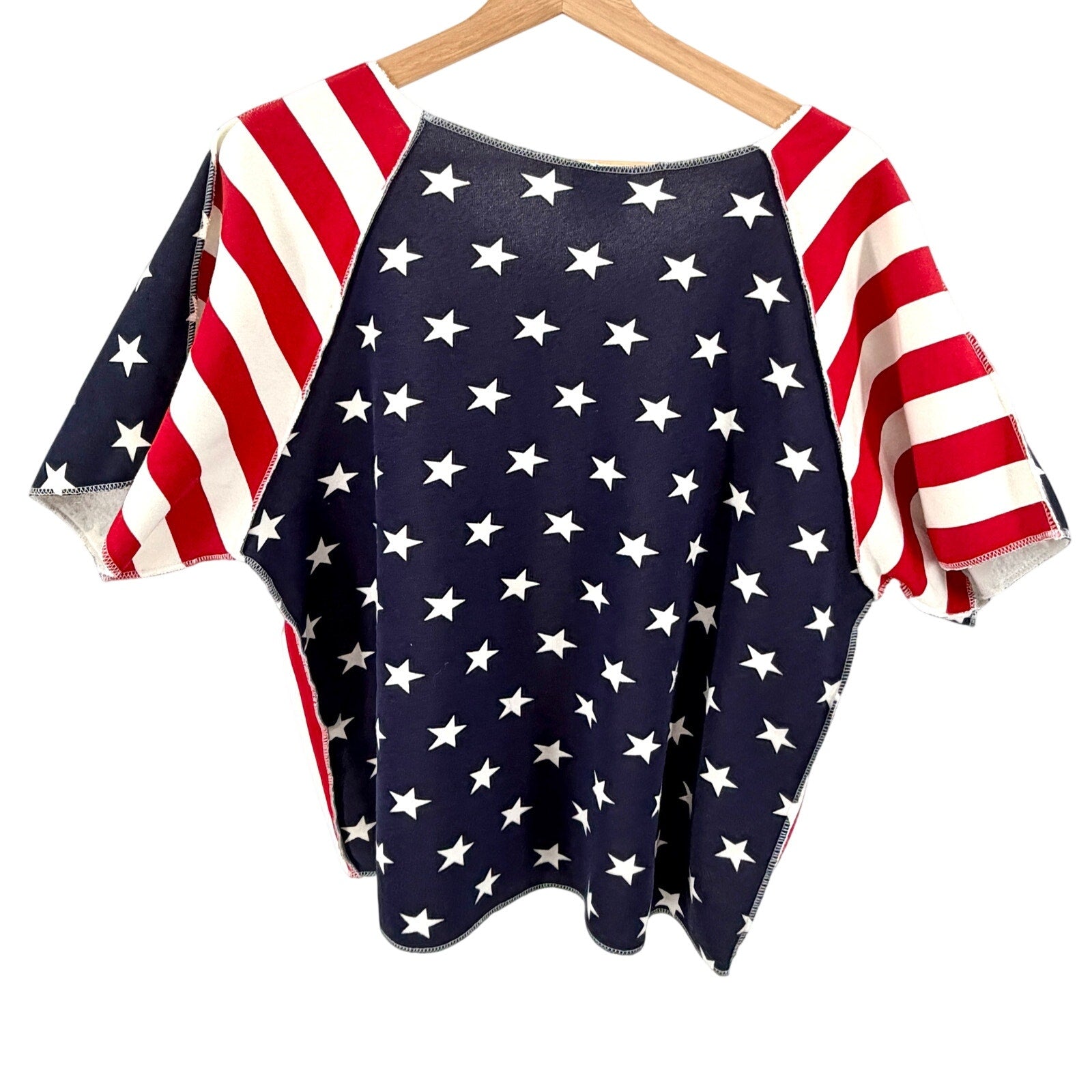 Vintage 80s Hardbody Athletics Red White Blue Cotton American Flag Crop Top