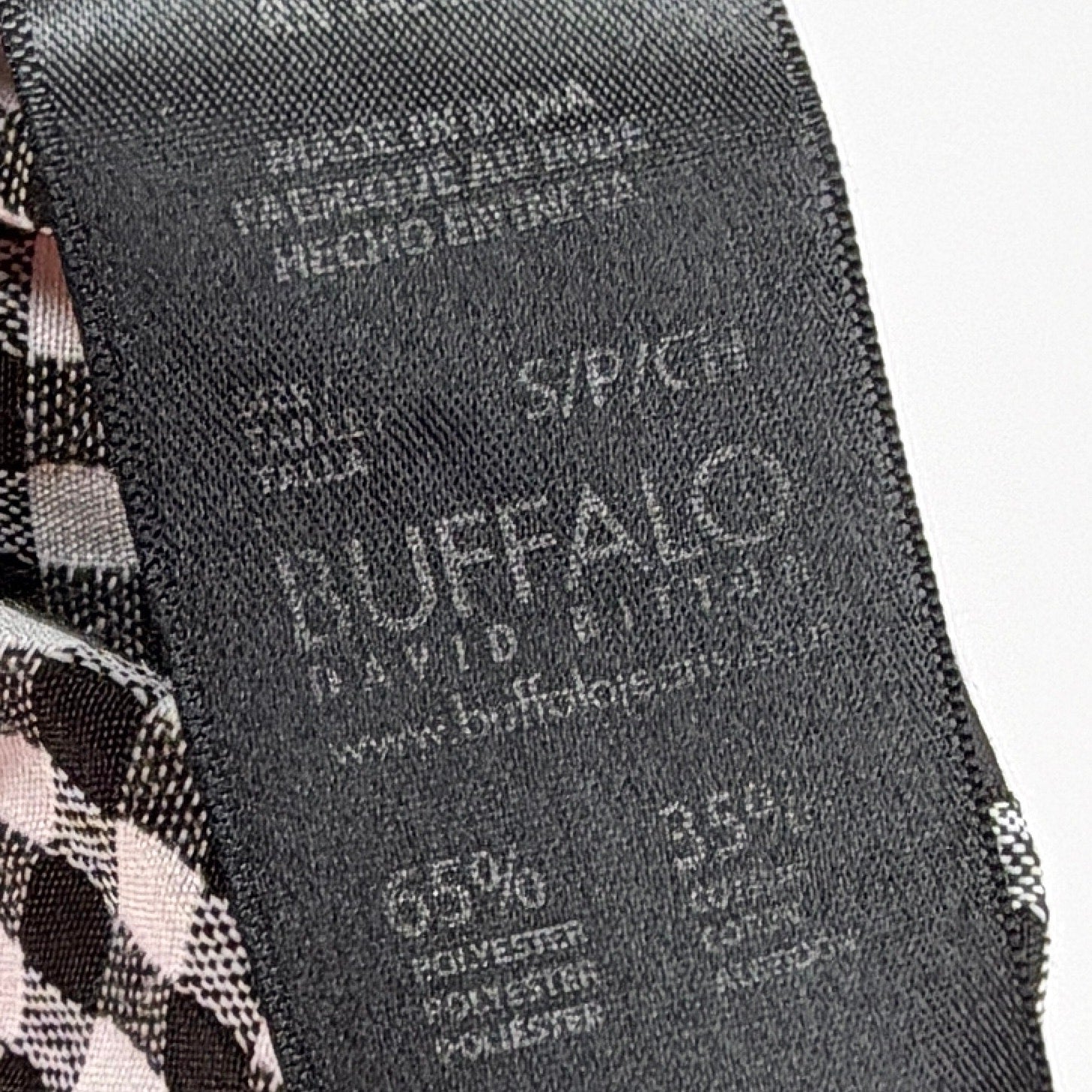 Buffalo David Bitton Black White Gingham Smocked Off-Shoulder Top