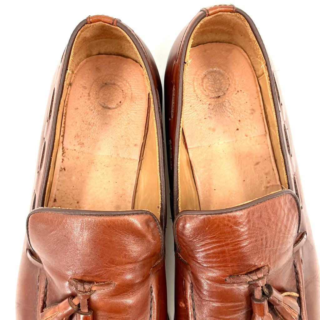 Elanroman Brown Leather Preppy Tassel Loafers