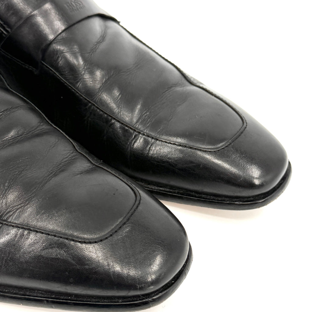 Hugo Boss Black Genuine Leather Minimalist Office Career Loafers