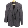 Vintage 90s Hugo Boss Grey Pinstripe 100% Wool Bebop Double Breasted Blazer