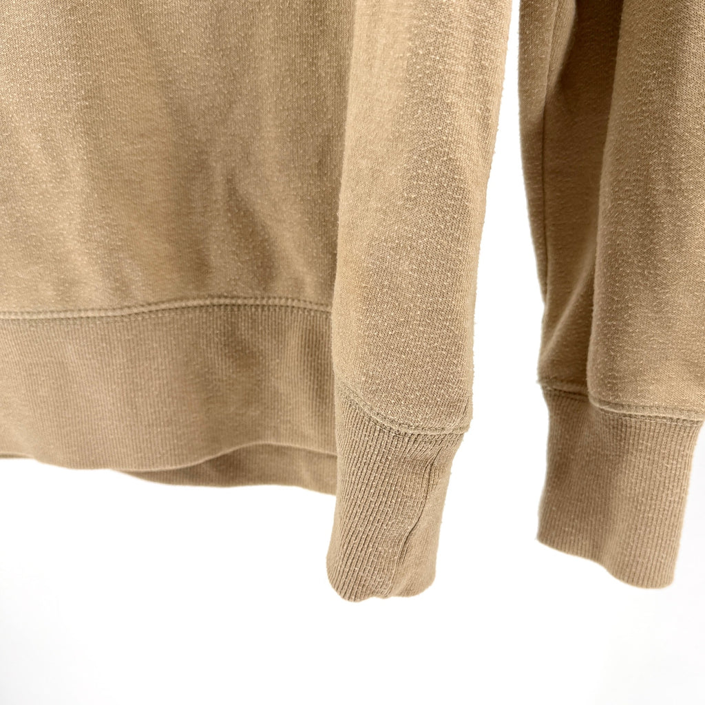 The North Face Tan Beige Heritage Patch Logo Fleece Crewneck Sweatshirt