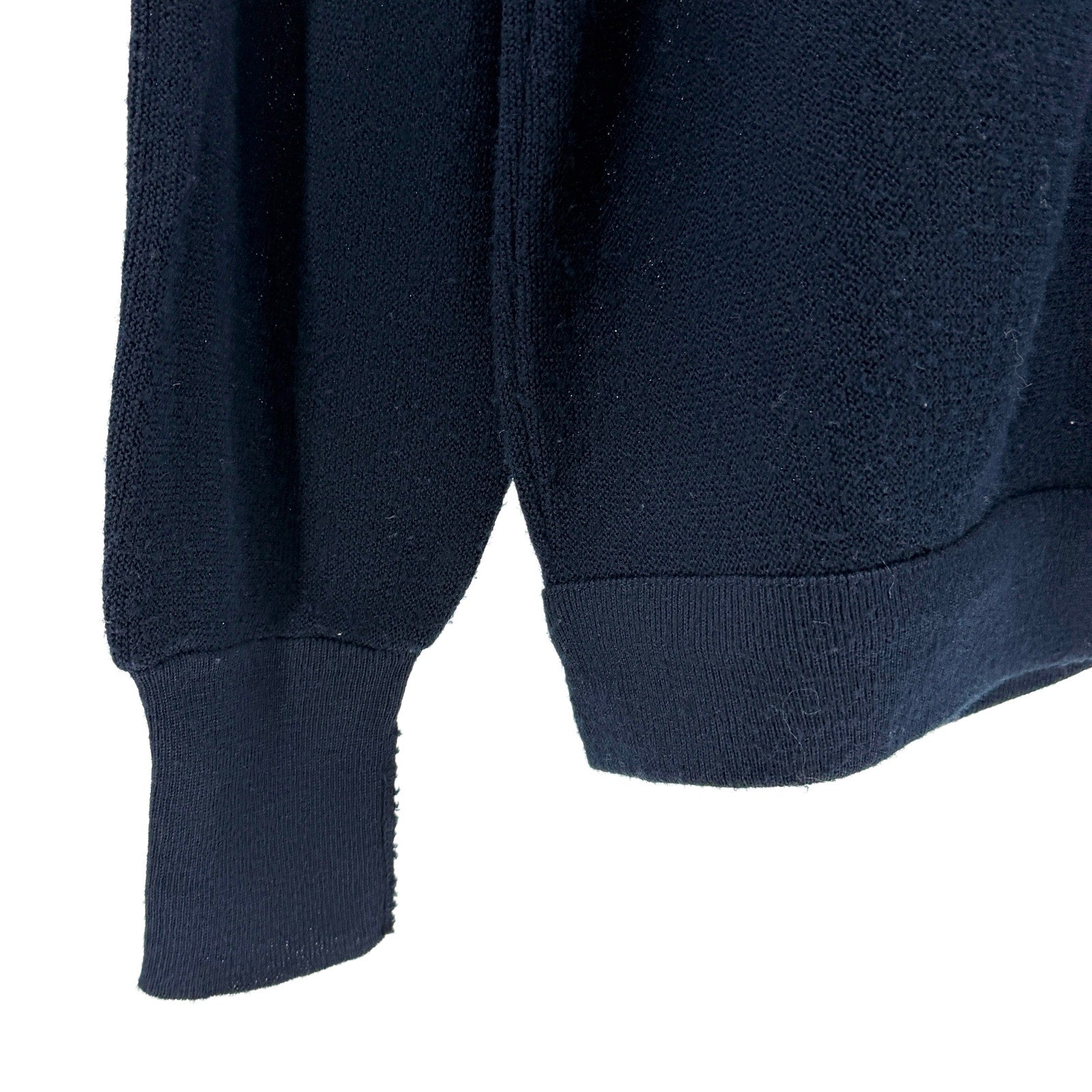 Vintage 80s Izod Lacoste Navy Blue V-Neck Orlon Acrylic Sweater
