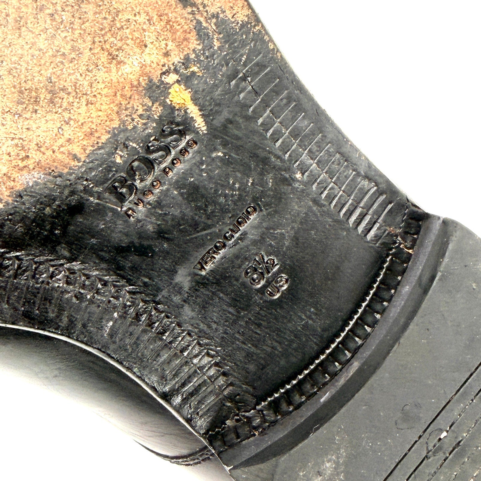 Hugo Boss Black Genuine Leather Minimalist Office Career Loafers