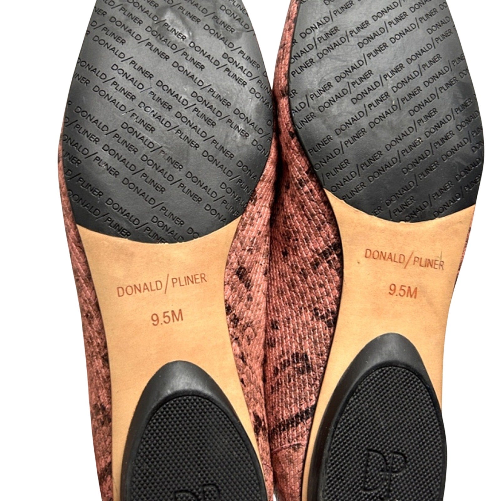 Donald Pliner Pink Purple Snake Pattern Genuine Leather Loafers Flats