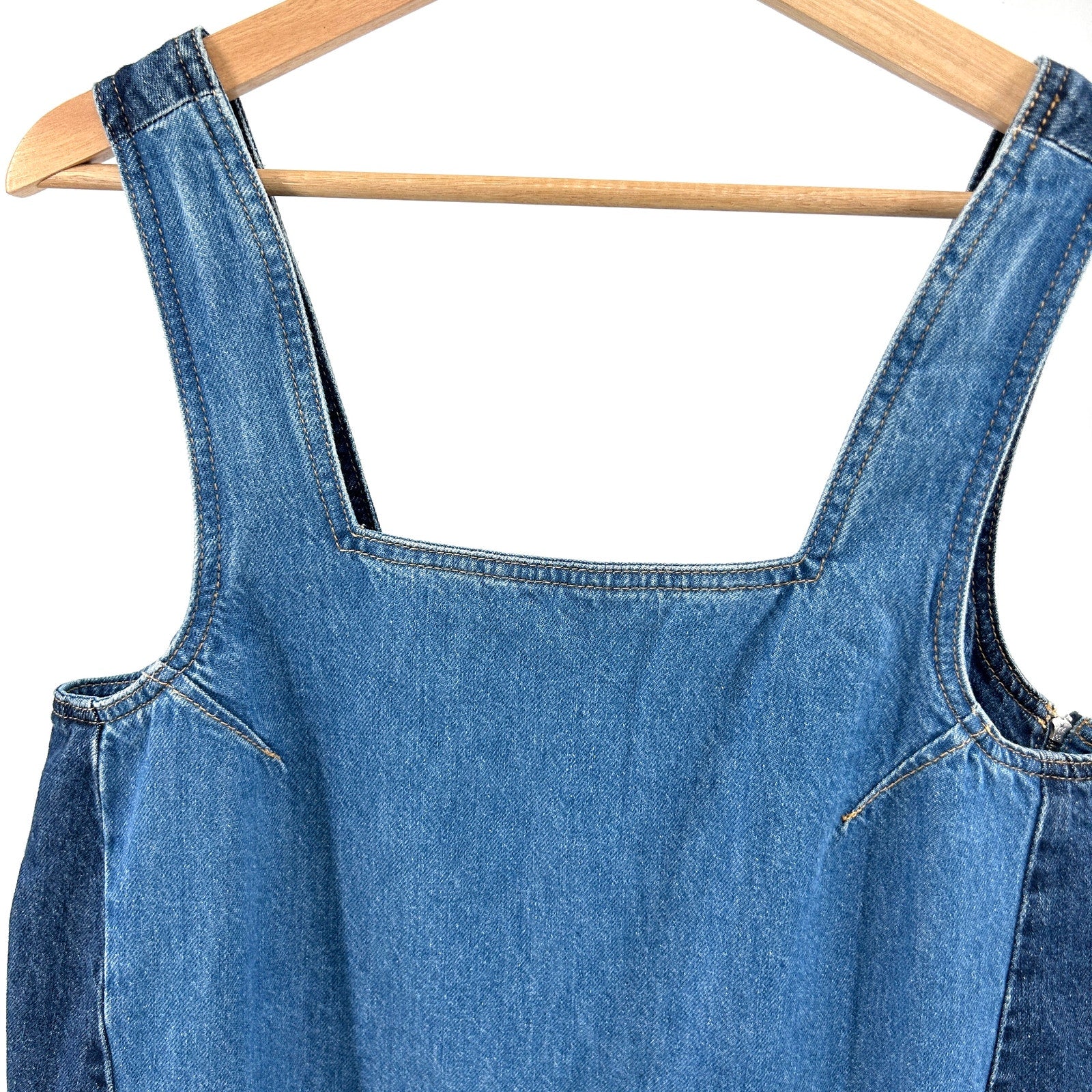 Vintage Y2K Pepe Jeans London Two Tone Denim Mini Dress