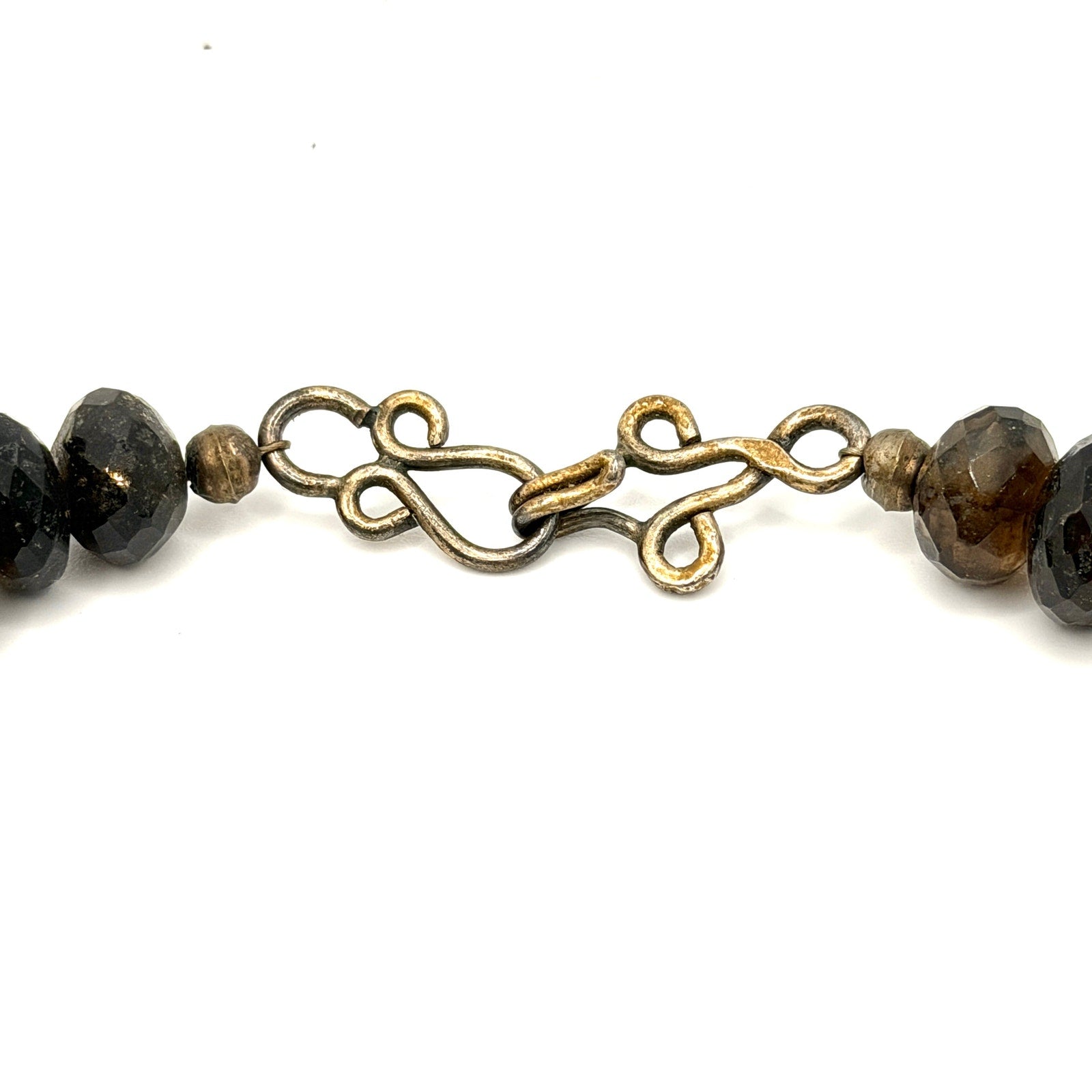 Vintage 90s Faceted Smoky Quartz Massive Statement Necklace