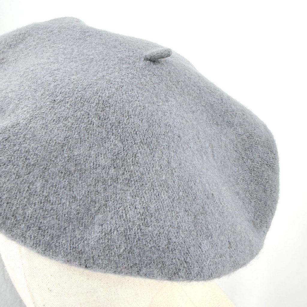 Vintage 70s Beret Basque De Luxe Gray 100% Wool Classic French Beret Hat