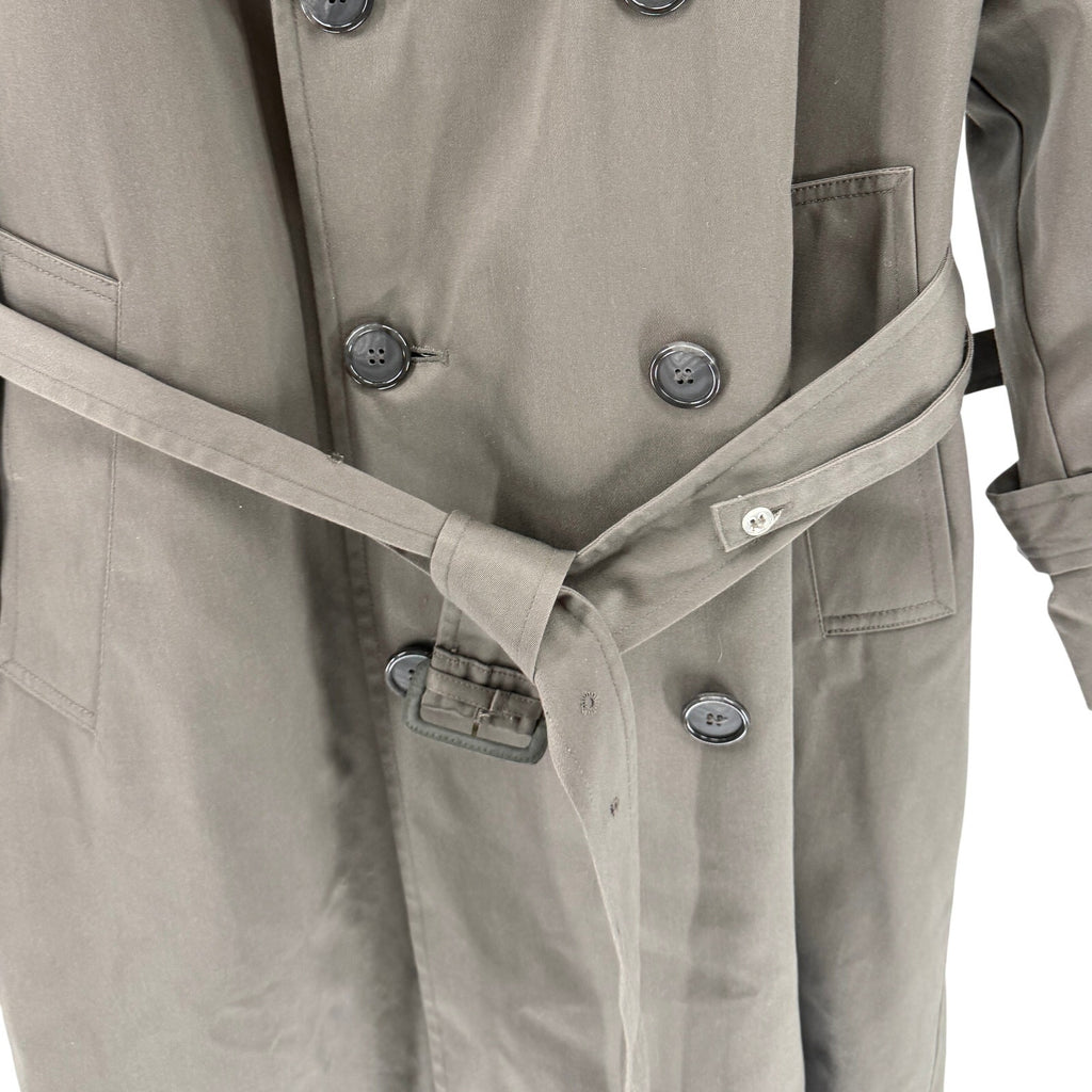 Vintage 90s London Fog Dark Gray Olive Sharp Tailoring Trenchcoat Jacket