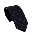 Vintage 80s Jersey Wildlife Preservation Trust Navy Red Dodo Bird Novelty Tie