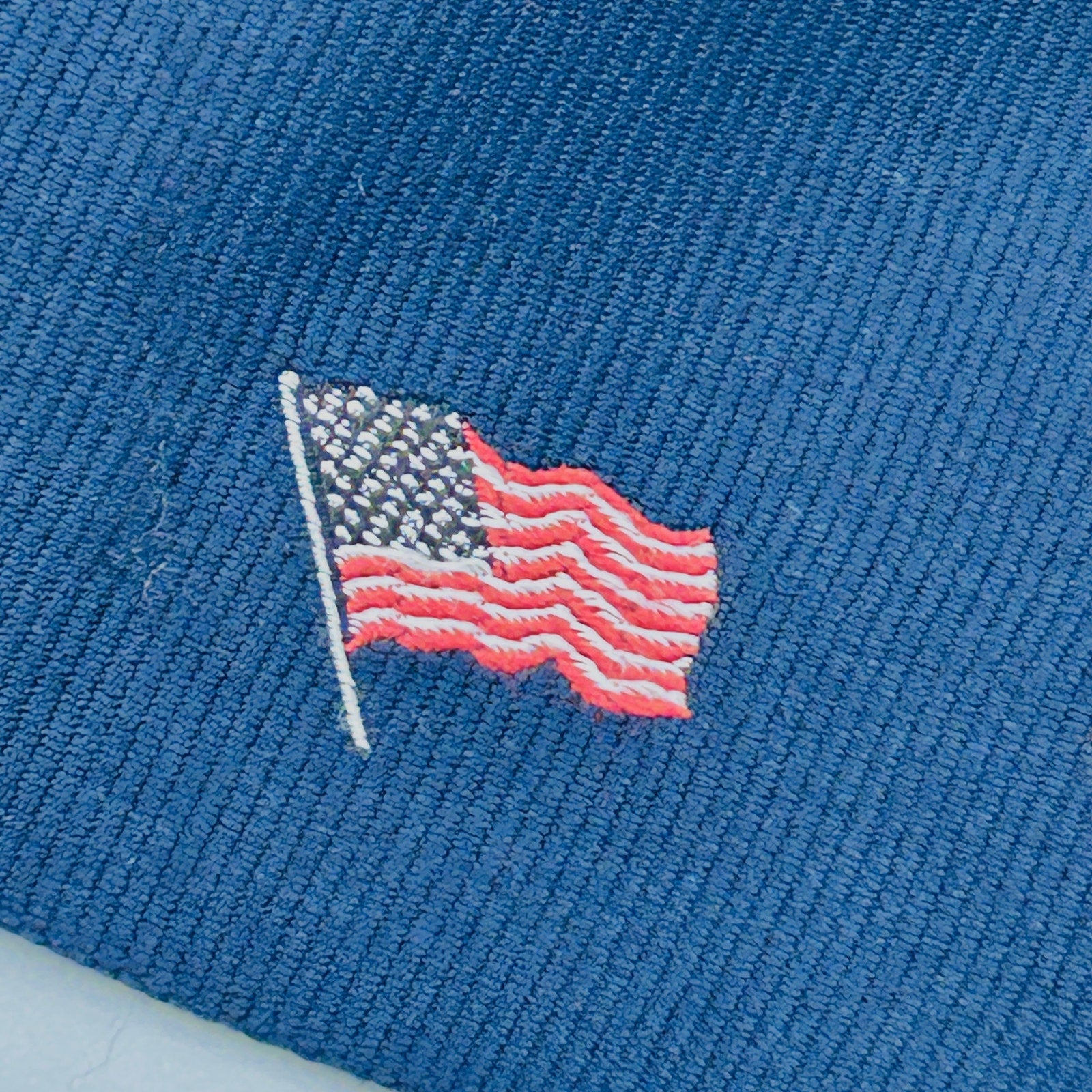 Vintage 70s Navy Blue Bicentennial 1776 1976 Polyester Necktie