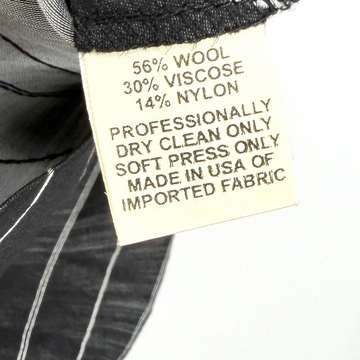 Vintage 90s Tamotsu Charcoal Grey Pinstripe Sleeveless Shell Blouse