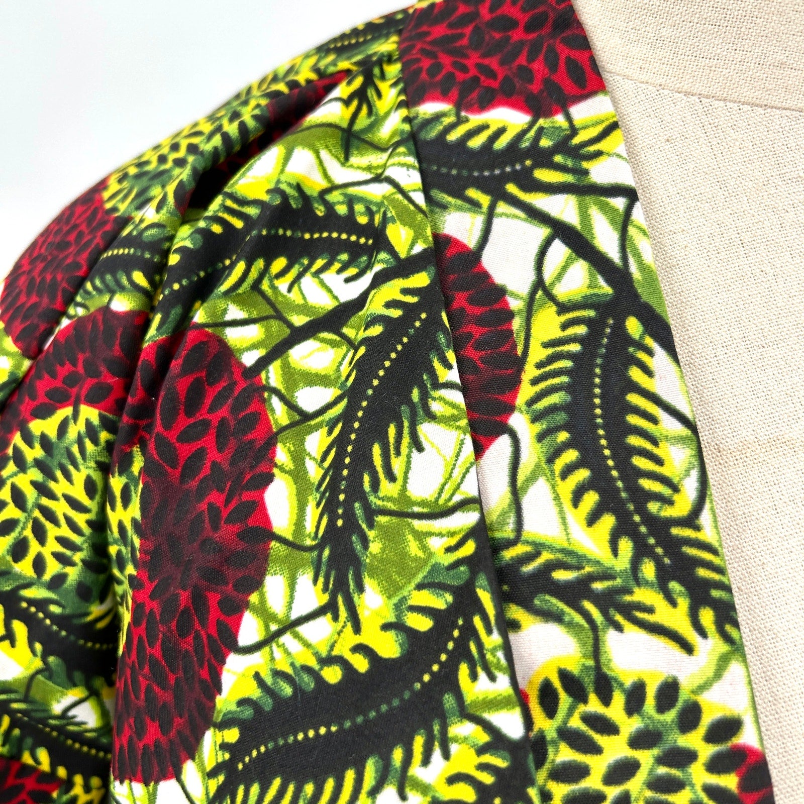 Saul Makaa Zambia Green African Wax Print Cotton Longline Kimono