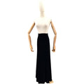 Vintage Y2K Double D Ranch Black Velvet Side Slit Mermaid Maxi Skirt