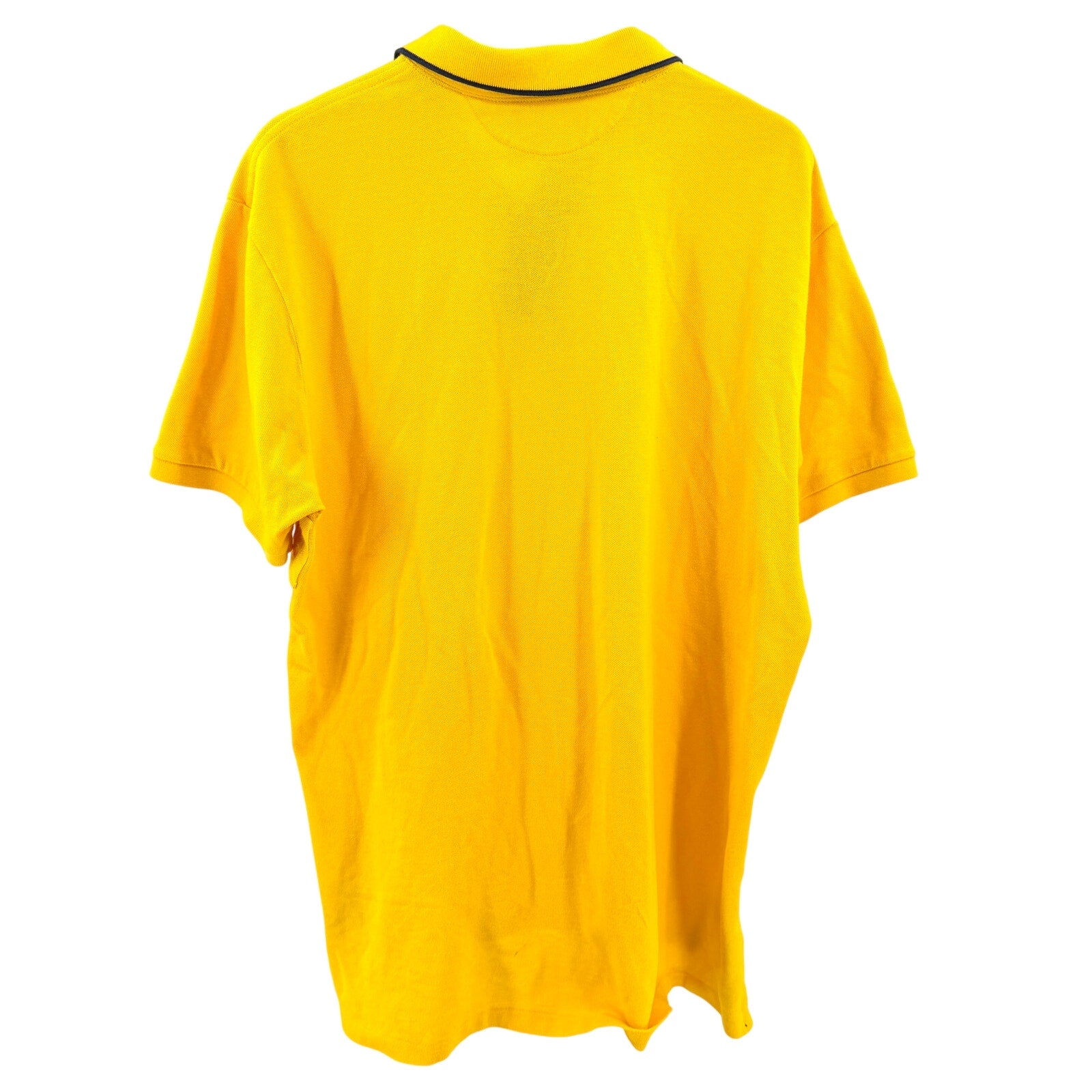 Vintage Y2K Ralph Lauren Yellow 100% Cotton Custom Fit Rugby Polo Shirt