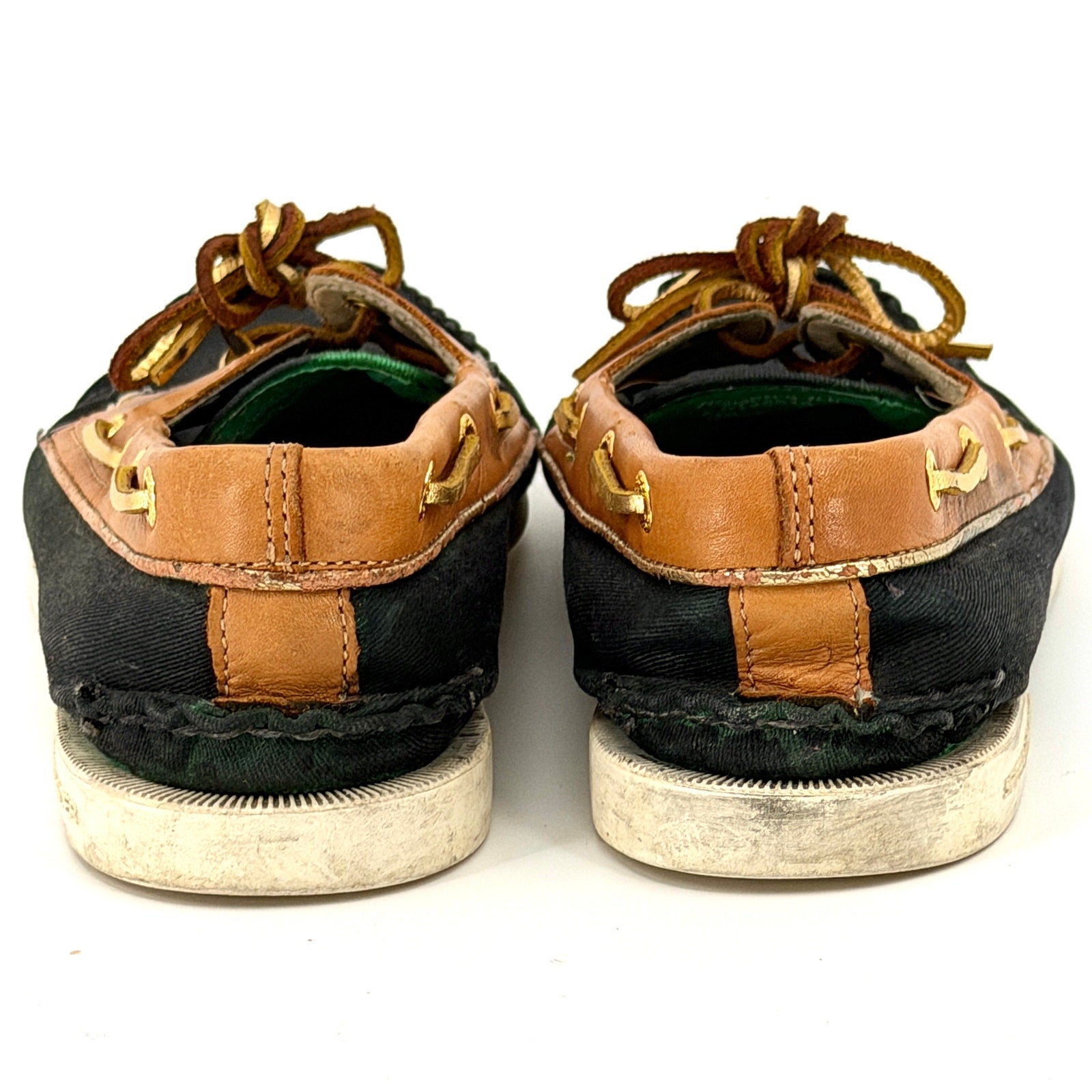 Milly for Sperry Navy Blue Brown Leather Boat Shoes