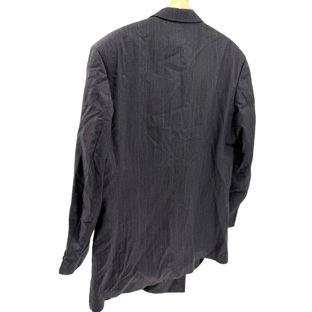 Vintage 90s Hugo Boss Grey Pinstripe 100% Wool Bebop Double Breasted Blazer