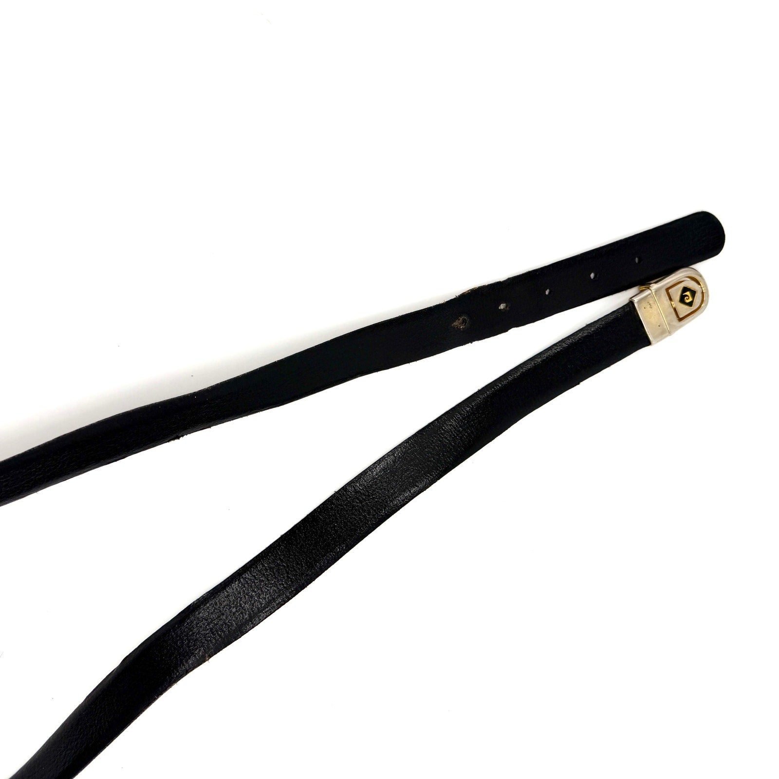 Vintage 80s Pierre Cardin Black Brown Reversible Genuine Leather Belt