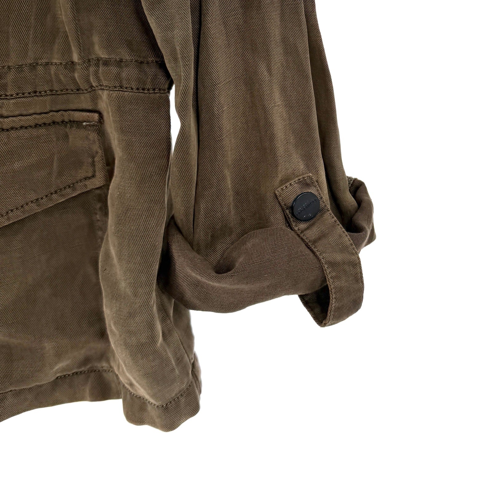 Sanctuary Army Green Olive Utility Field Military Lightweight Jacket
