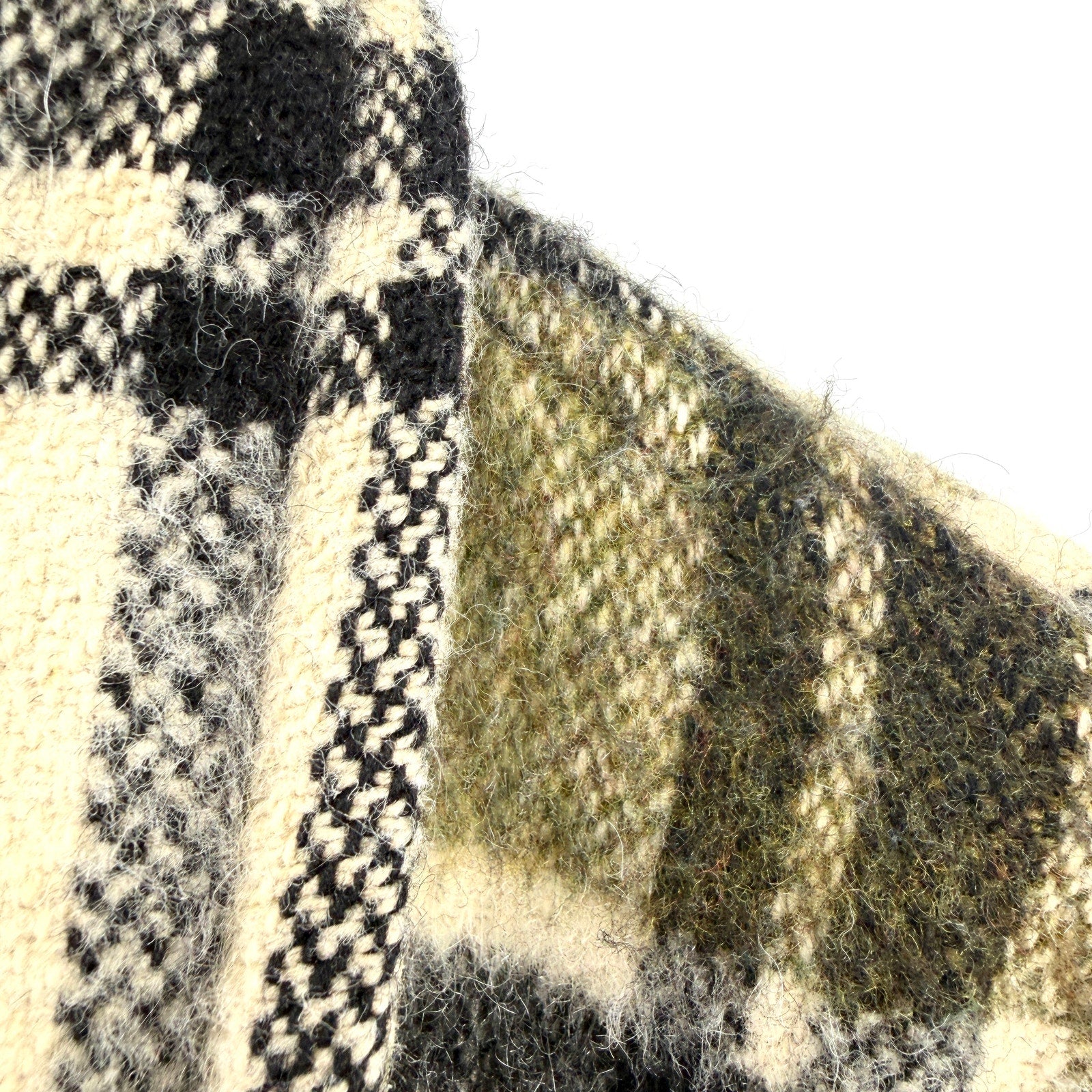 Vintage 70s Pioneer Sportswear Green 100% Wool Plaid Flannel Shirt Jacket