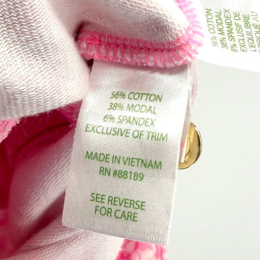 Lilly Pulitzer Pink Floral Heart Print Jersey Knit Romper