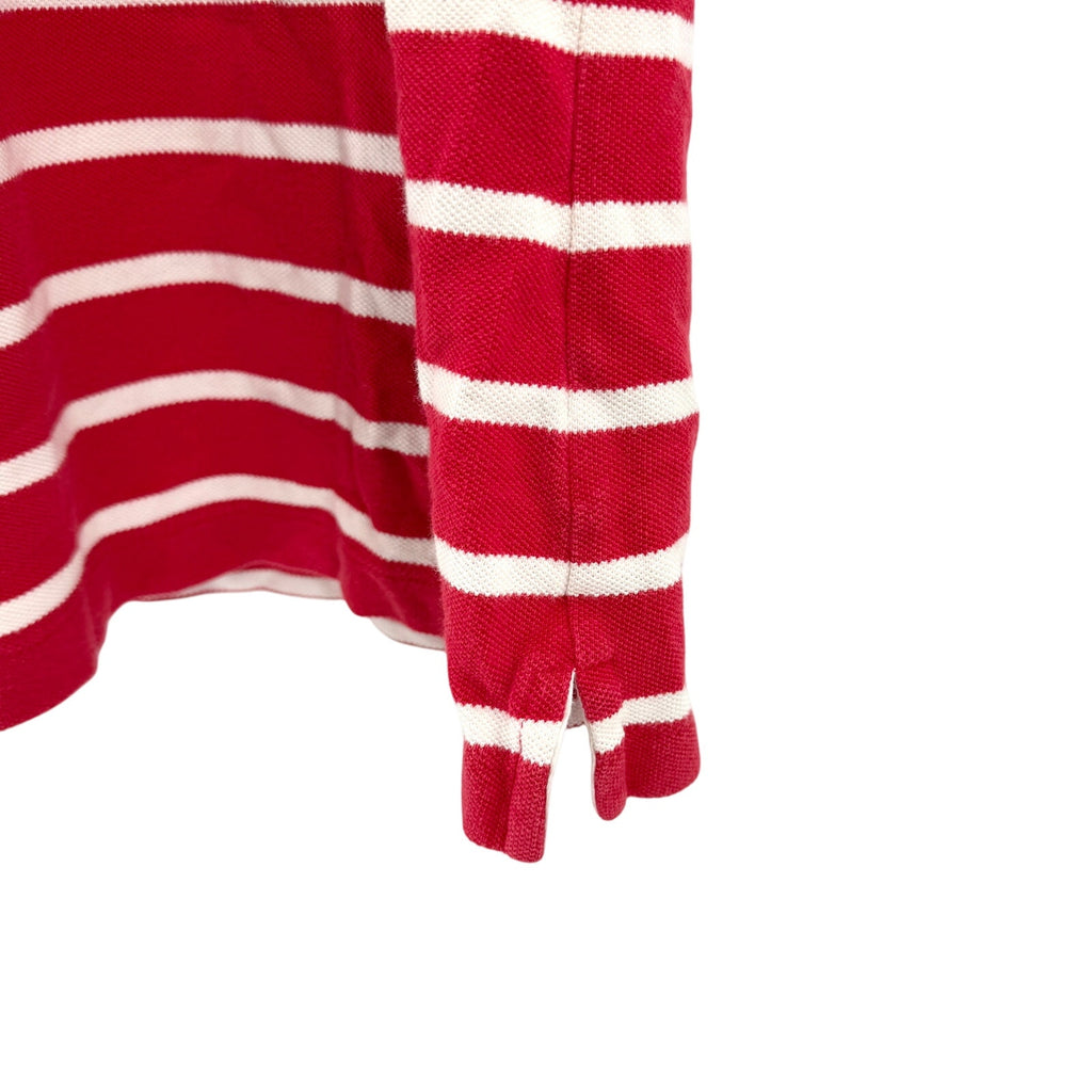 Vintage Y2K Lauren Active Ralph Lauren Red White Striped Cotton Nautical Polo