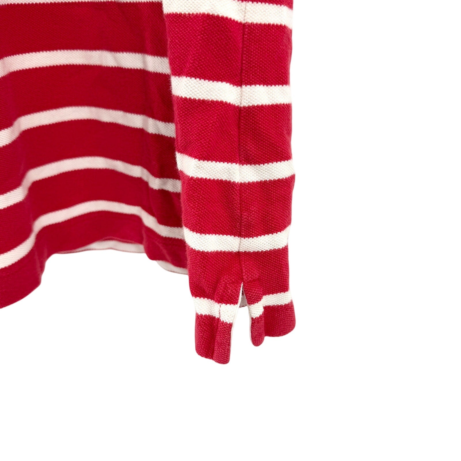Vintage Y2K Lauren Active Ralph Lauren Red White Striped Cotton Nautical Polo