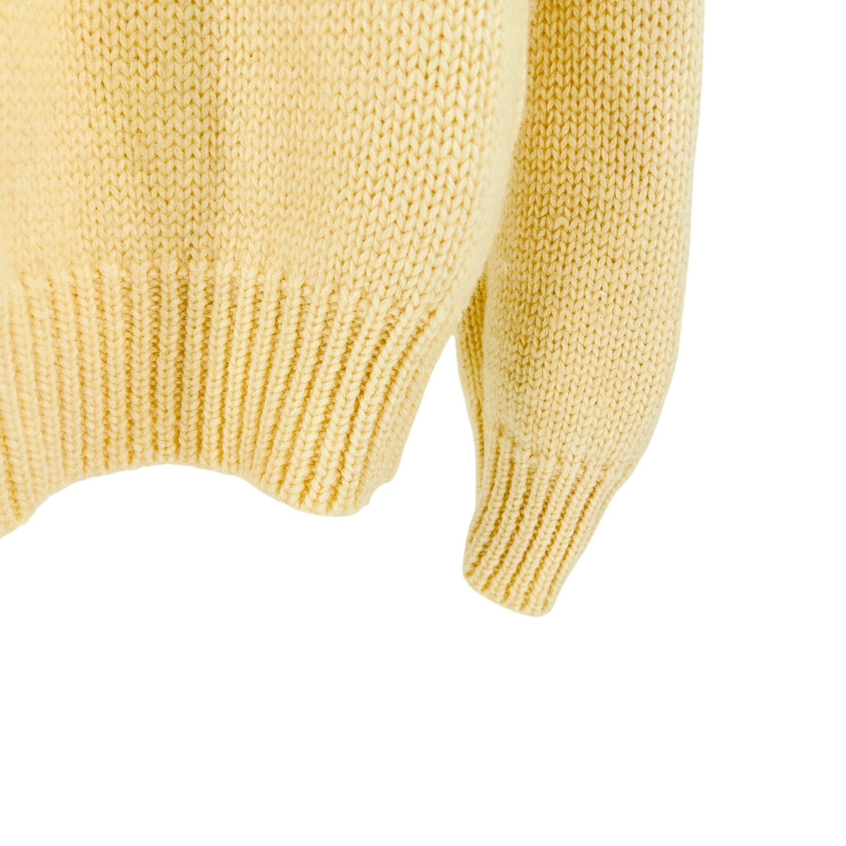 Vintage 70s Allen Solly Cream 100% Wool Cable Knit Fisherman Sweater