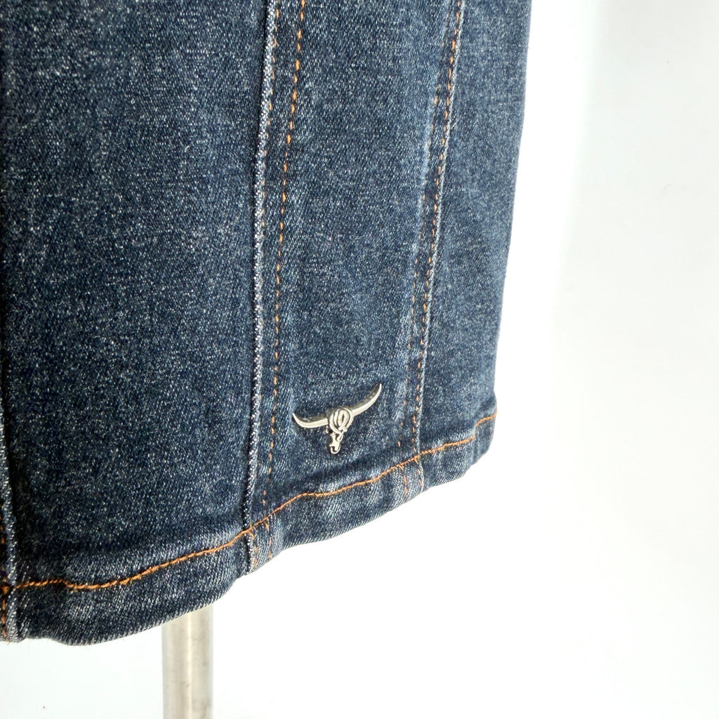 Vintage 90s Sergio Valente Blue Denim Bodycon Midi Dress