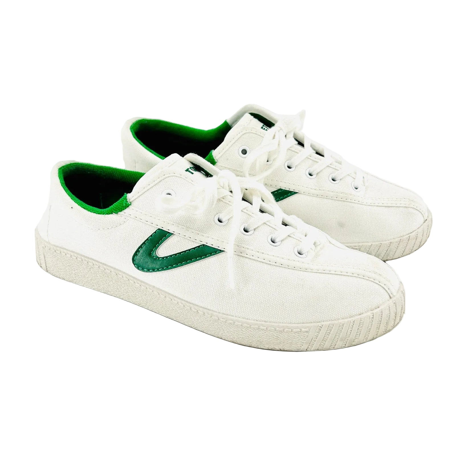 Tretorn Nylite White Green Canvas Retro Classic Tennis Sneakers