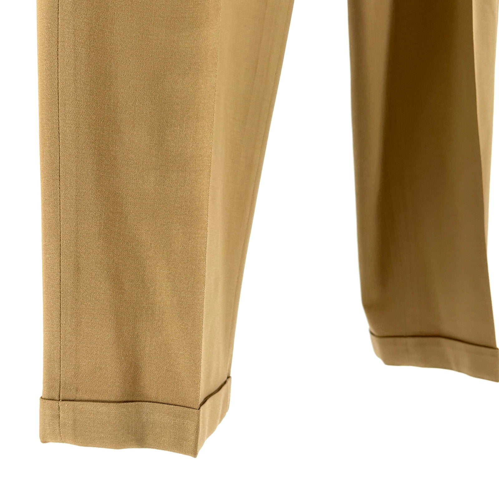 Vintage 90s Donna Karan Signature Tan Pleated JFK Jr Style 3 Button Suit