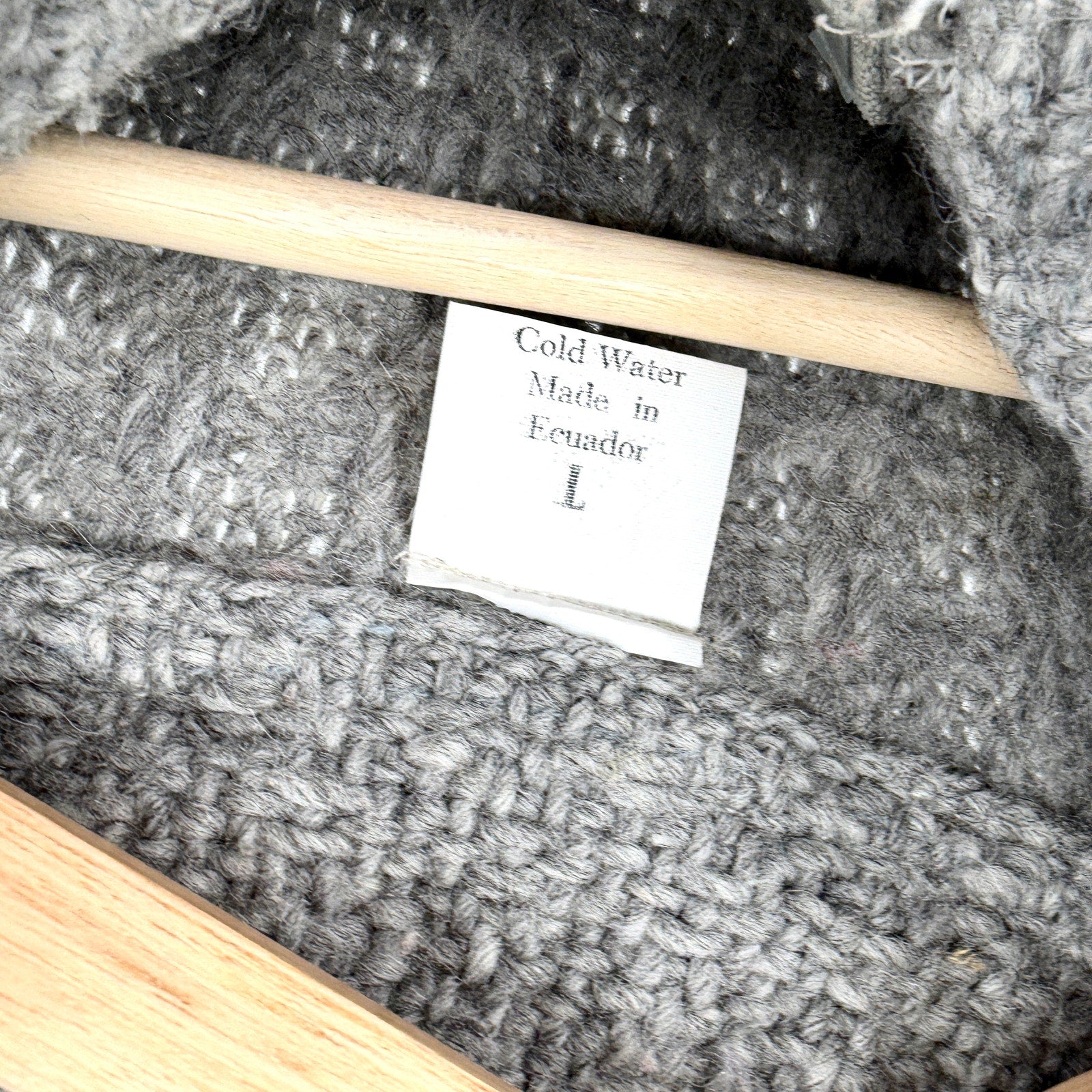 Inka Maki Gray 100% Wool Oversized Zip Front Cardigan Sweater
