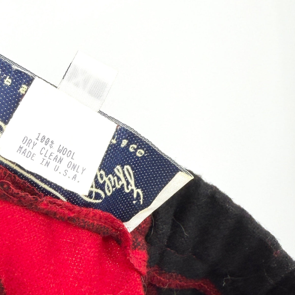 Tasha Polizzi for T.P. Saddleblanket & Co. Red Plaid 100% Wool Faux Fur Skirt