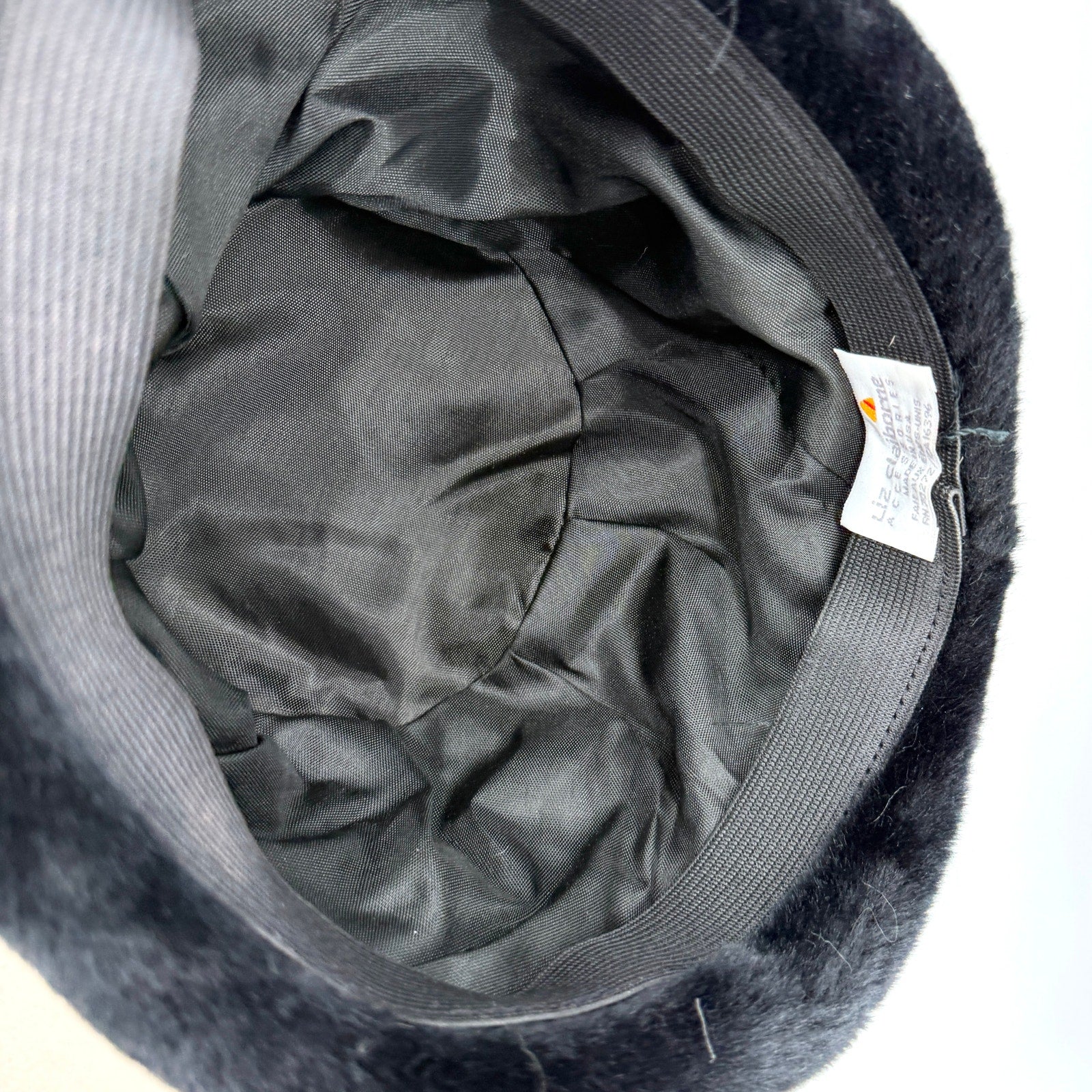 Vintage 90s Liz Claiborne Leopard Black Plush Cossack Hat