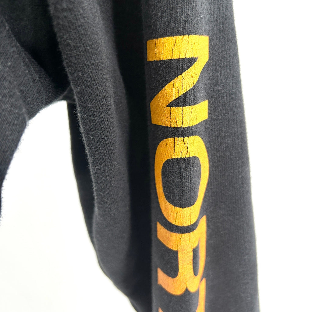 The North Face Black Orange Graphic Cotton Blend Pullover Hoodie