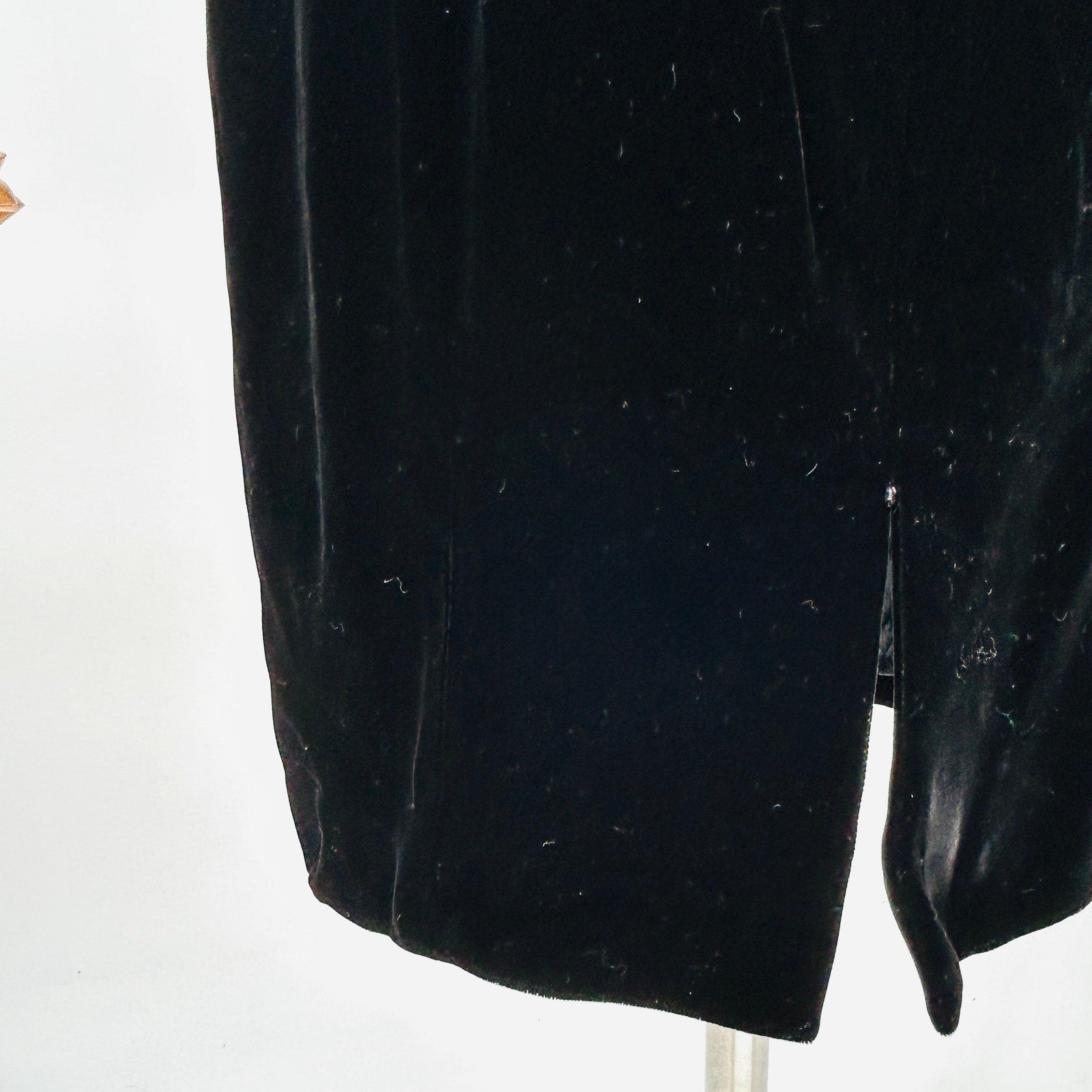 Vintage 80s Black Tie Oleg Cassini Beaded Velvet Cocktail Mini Dress