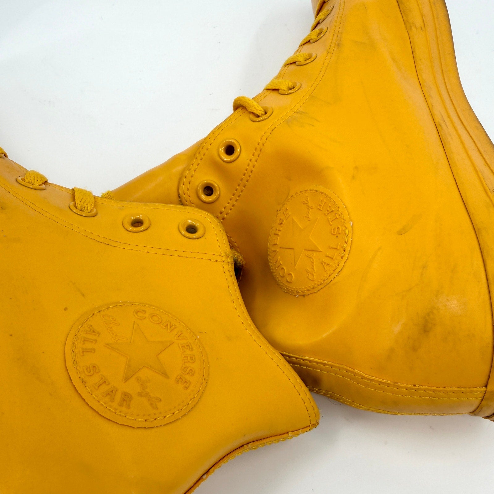Converse Yellow Rubber Chuck Taylor All Star High Top Sneakers