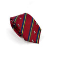 Psycho Bunny Red 100% Silk Striped Crest Traditional Necktie