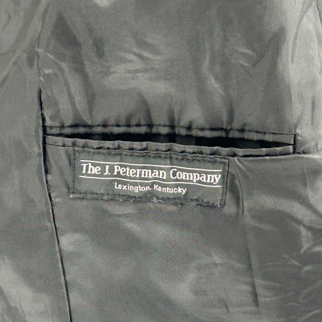 Vintage 90s The J. Peterman Company Black 100% Wool Blazer Tuxedo Jacket