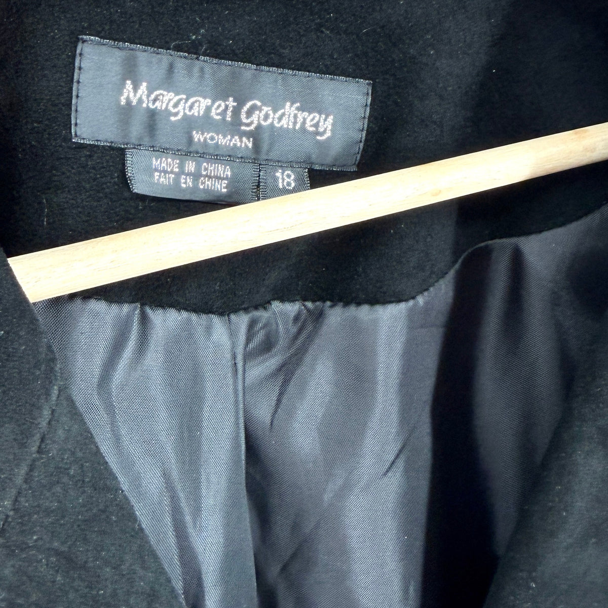 Vintage 90s Margaret Godfrey Black Genuine Suede Notch Lapel Blazer Jacket